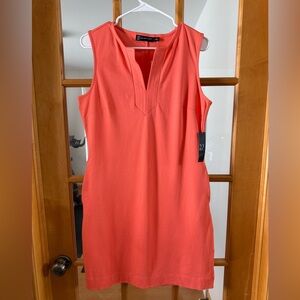New York & Company Coral Sleeveless V-Neck Mini Dress